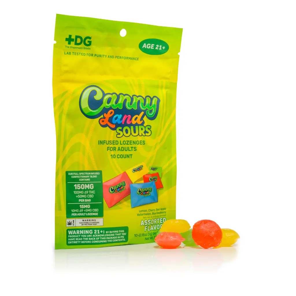 Canny Land Sours - 10 Ct - 150mg - Front #1.webp