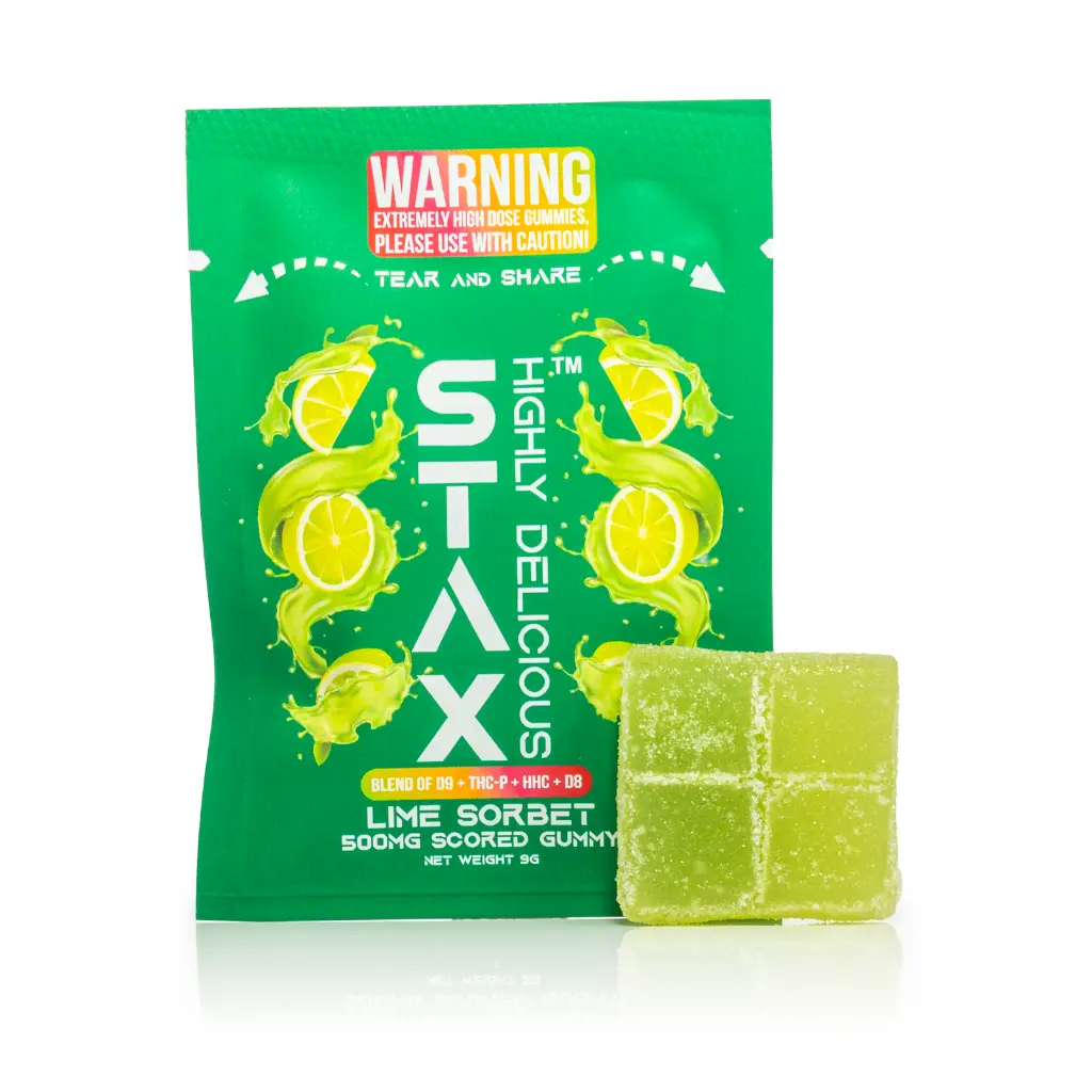 Stax - Gummies - 500mg - Lime Sorbet - Front #1.webp