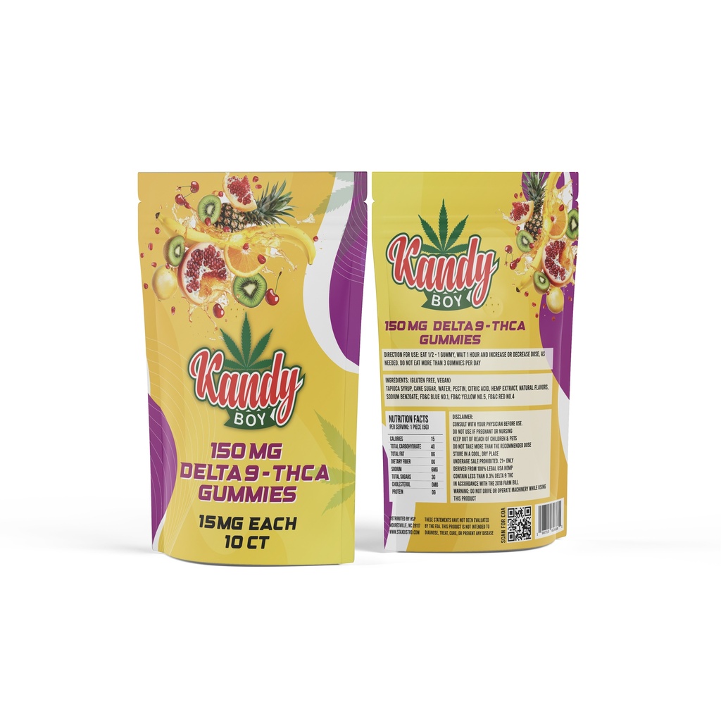 150MG (10ct) Delta 9 THC Gummies x 150mg Kandy Boy