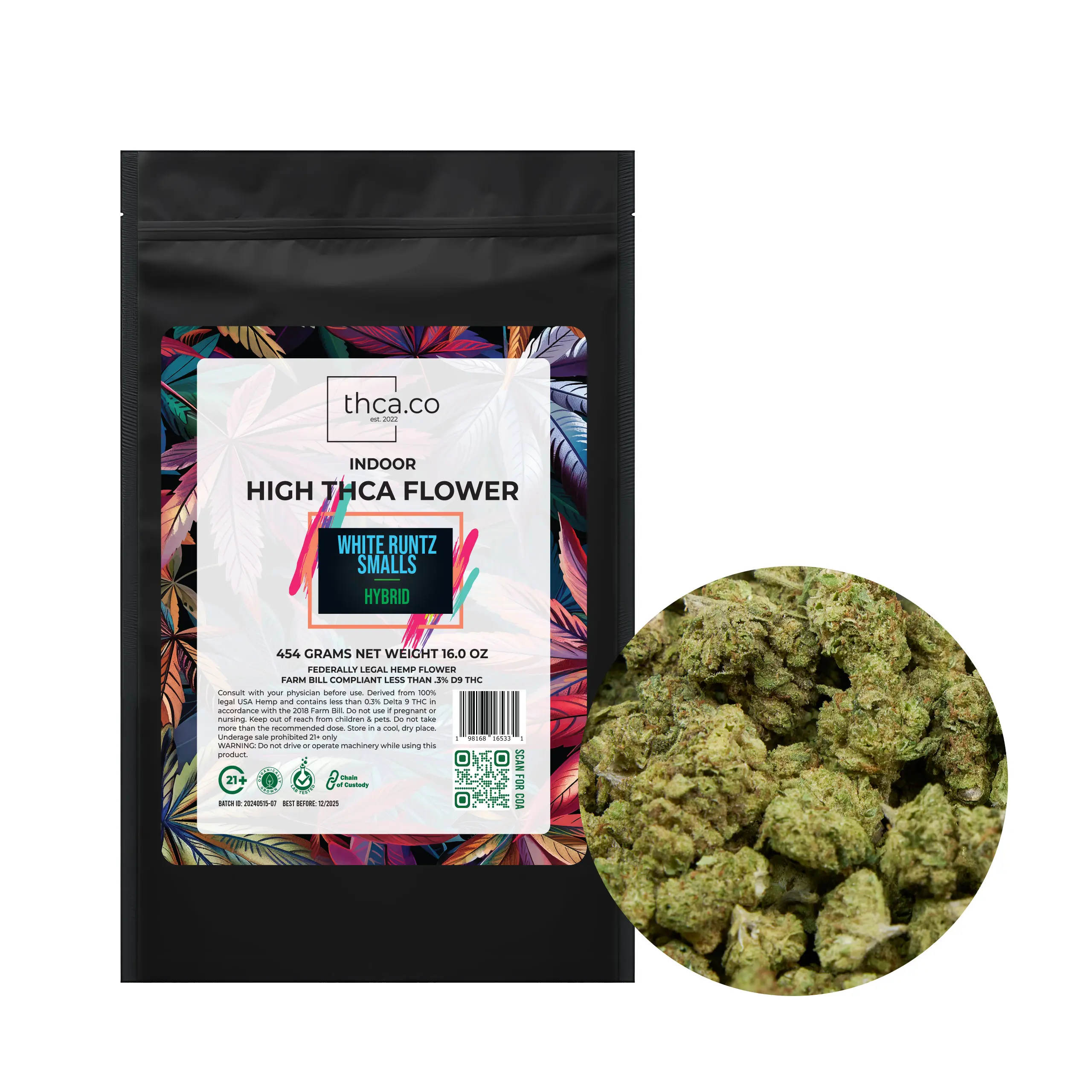 THCA.Co White Runtz - Flower Smalls