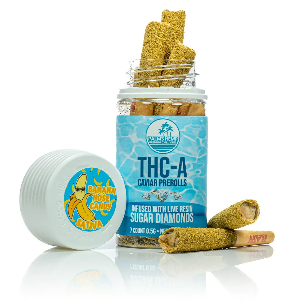 12 ct POS Palms THCA Caviar Pre-Roll x 0.5g/7Ct Banana Nose Candy