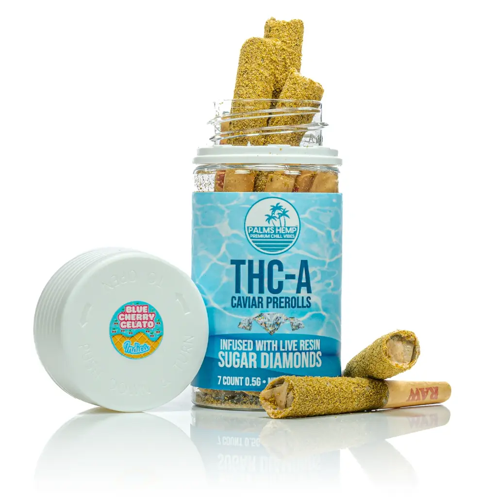 12 ct POS Palms THCA Caviar Pre-Roll x 0.5g/7Ct Blue Cherry Gelato