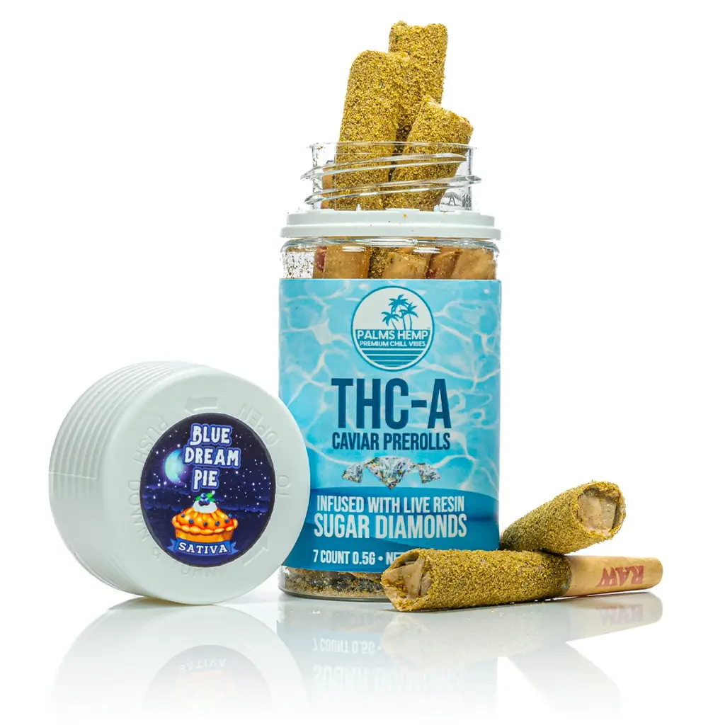 POS Palms THCA Caviar Pre-Roll 0.5g/7Ct Blue Dream Pie