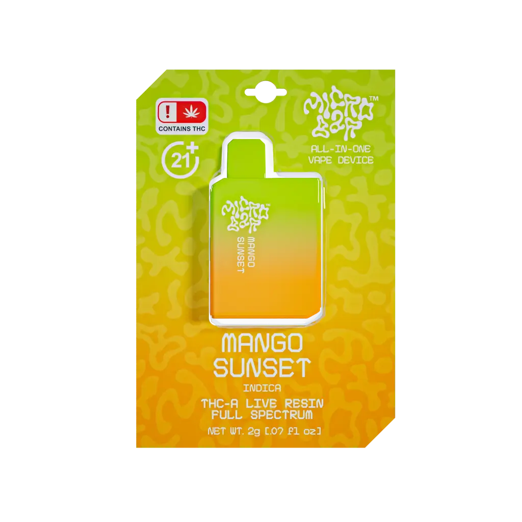 10ct POS Microbar 2g Disposable-Mango Sunset-Indica