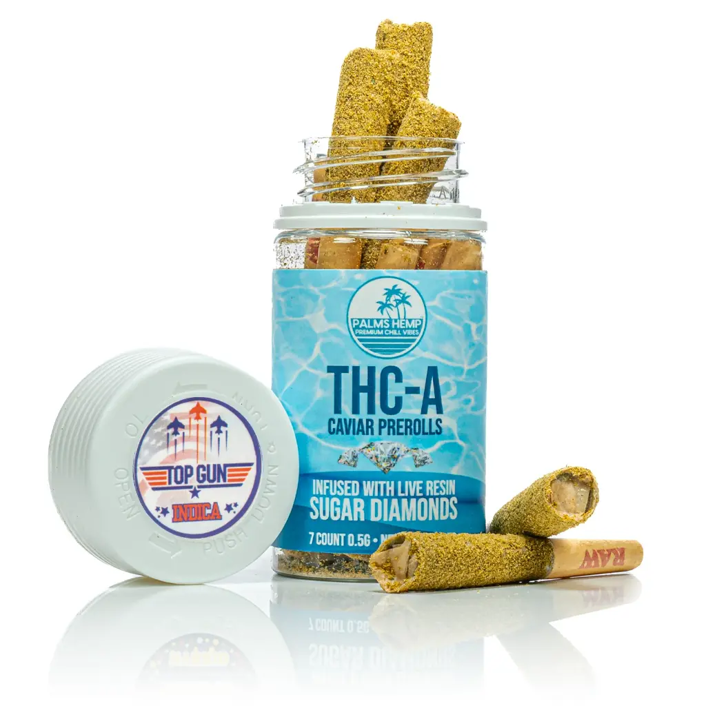 12 ct POS Palms THCA Caviar Pre-Roll x 0.5g/7Ct Top Gun