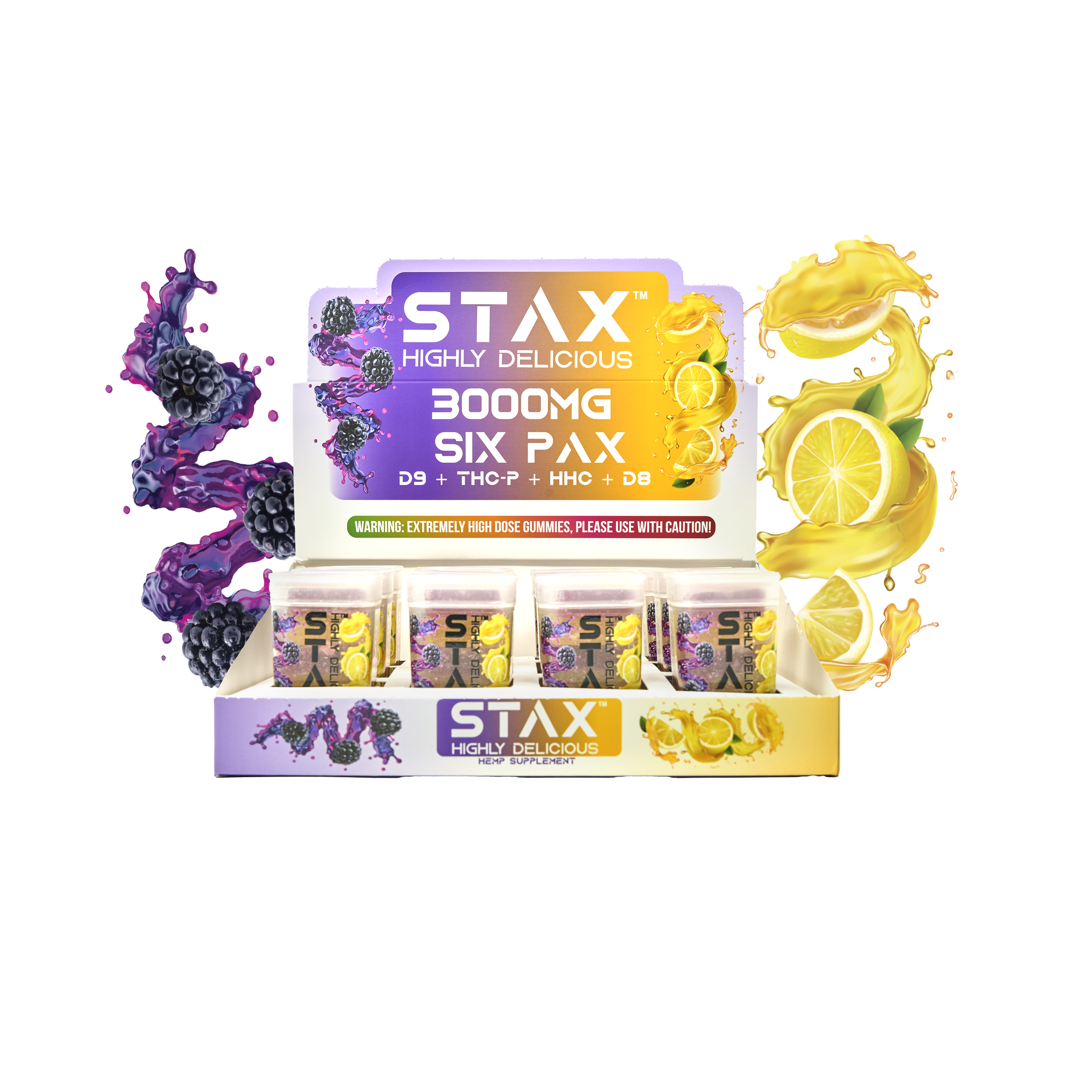 POS STAX Six Pax 3000mg Blackberry Kush x Super Lemon Haze